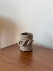 Ceramic Mug, Espresso Cup, Stoneware Knots Coffee Mug, Brutal Style Cup