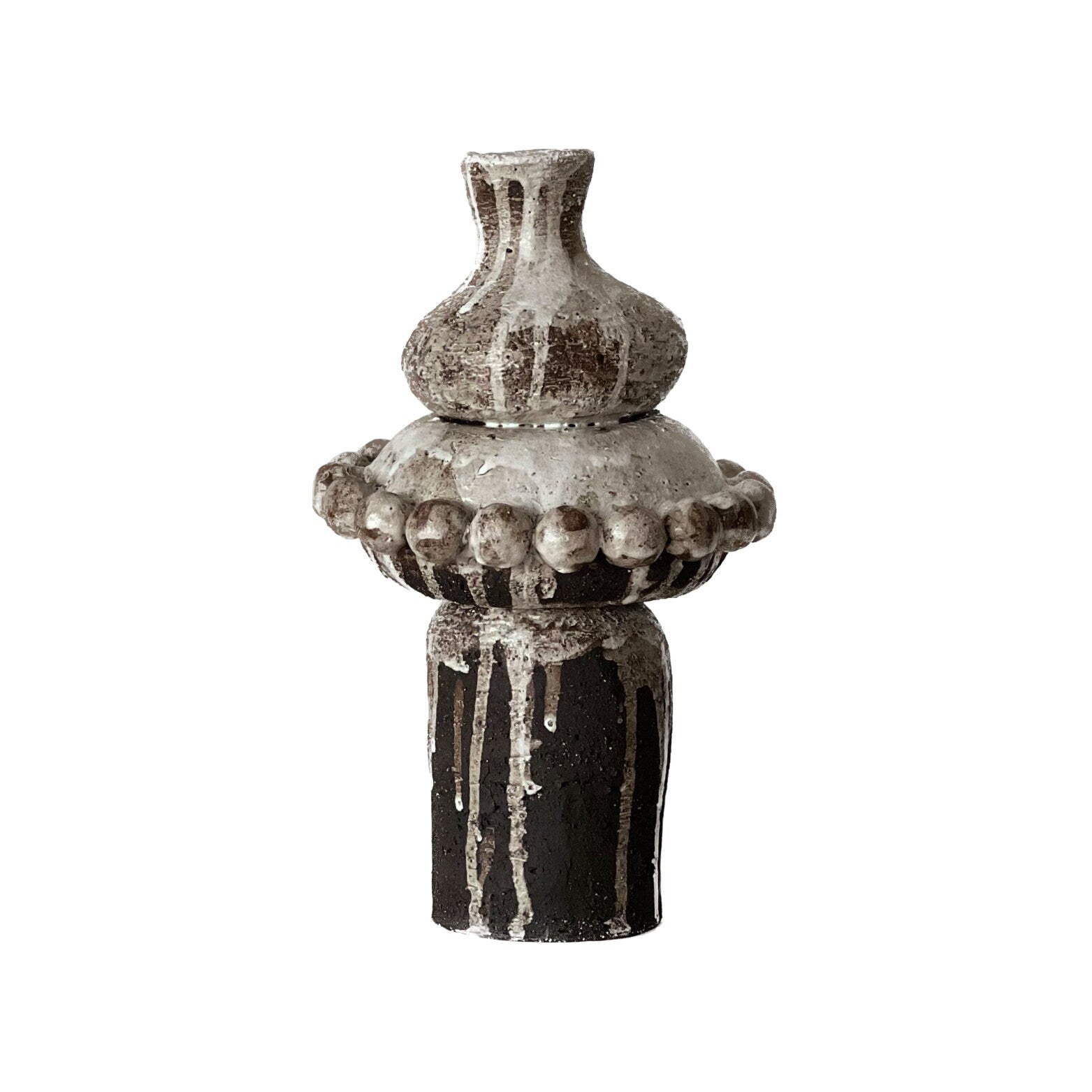 Ceramic Vase, Ceramic Planter, Stoneware Sculptural Vessel, Brutal Textured Vase, Living Room Decor