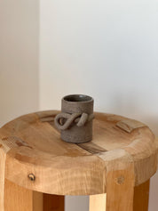 Ceramic Mug, Espresso Cup, Stoneware Knots Coffee Mug, Brutal Style Cup