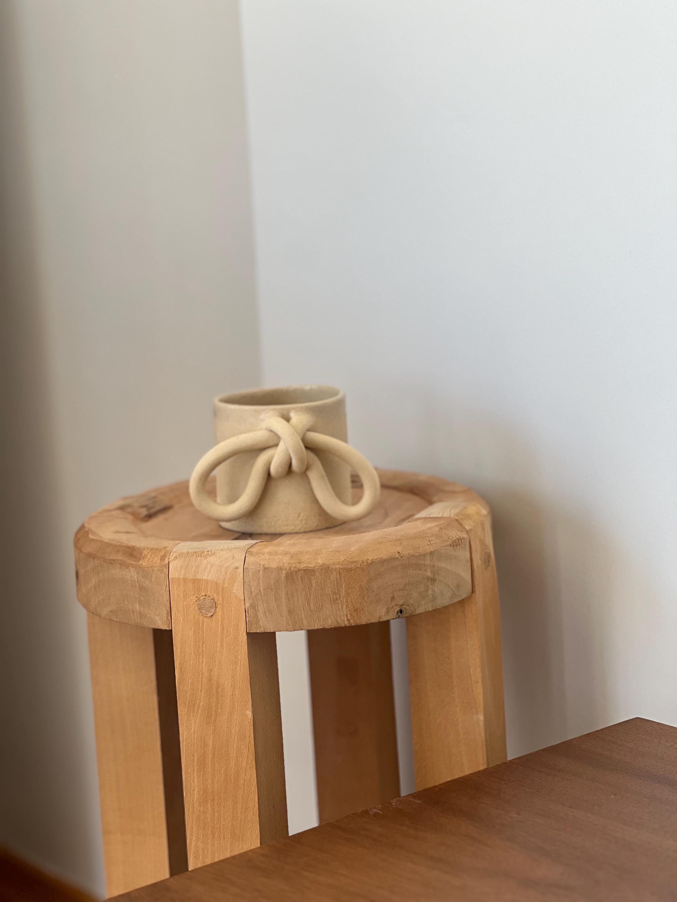 Ceramic Mug, Stoneware Coffee Mug, Latte Cup, Knots Design