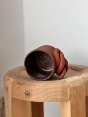 Ceramic Mug, Stoneware Knots Coffee Mug, Brutal Style Cup