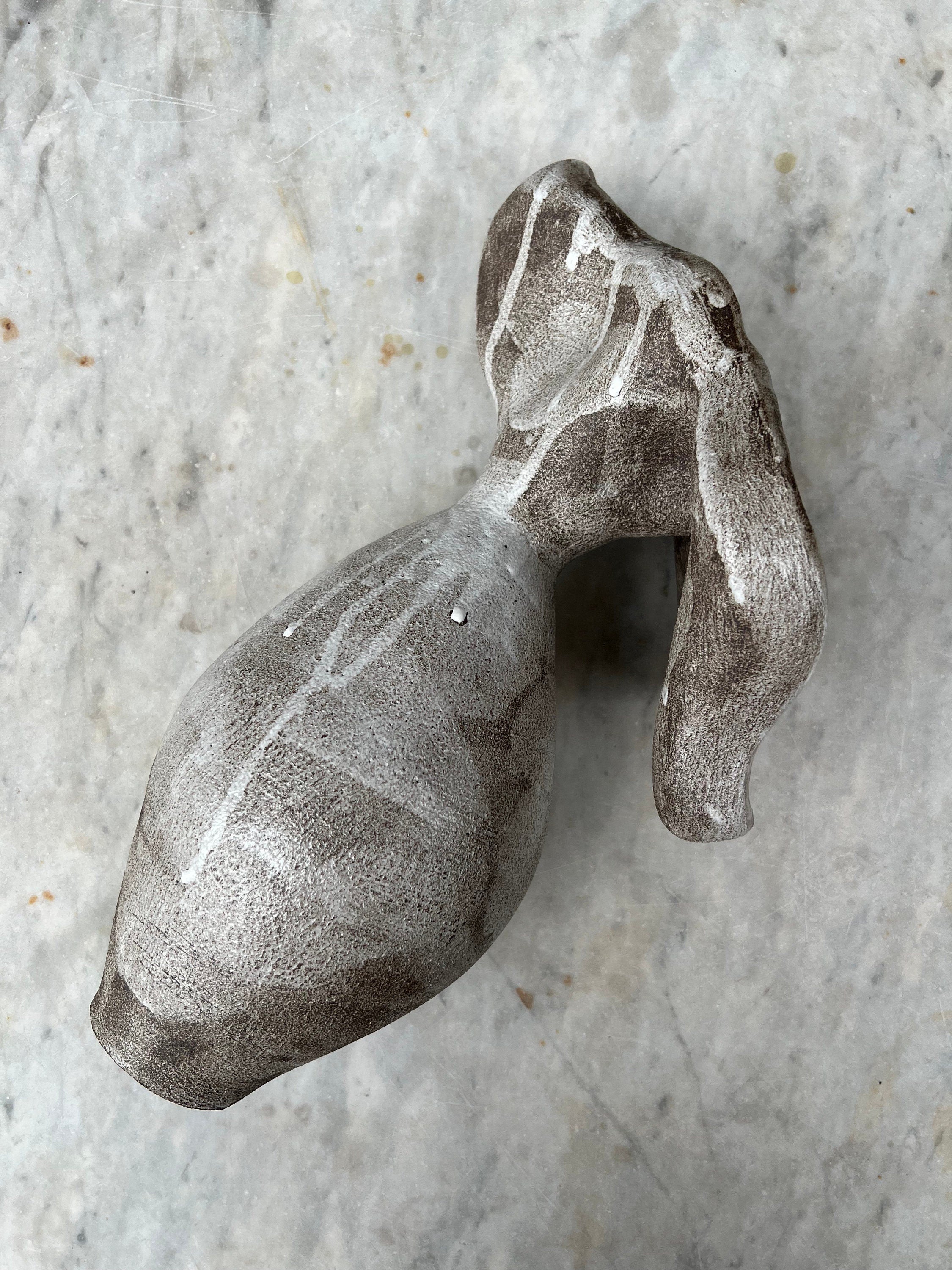 Ceramic Vase, Ceramic Planter, Stoneware Sculptural Vessel, Brutal Textured Vase, Brown Ceramic Sculpture, Living Room Decor