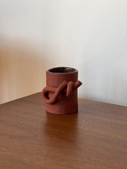 Ceramic Mug, Espresso Cup, Stoneware Knots Coffee Mug, Brutal Style Cup