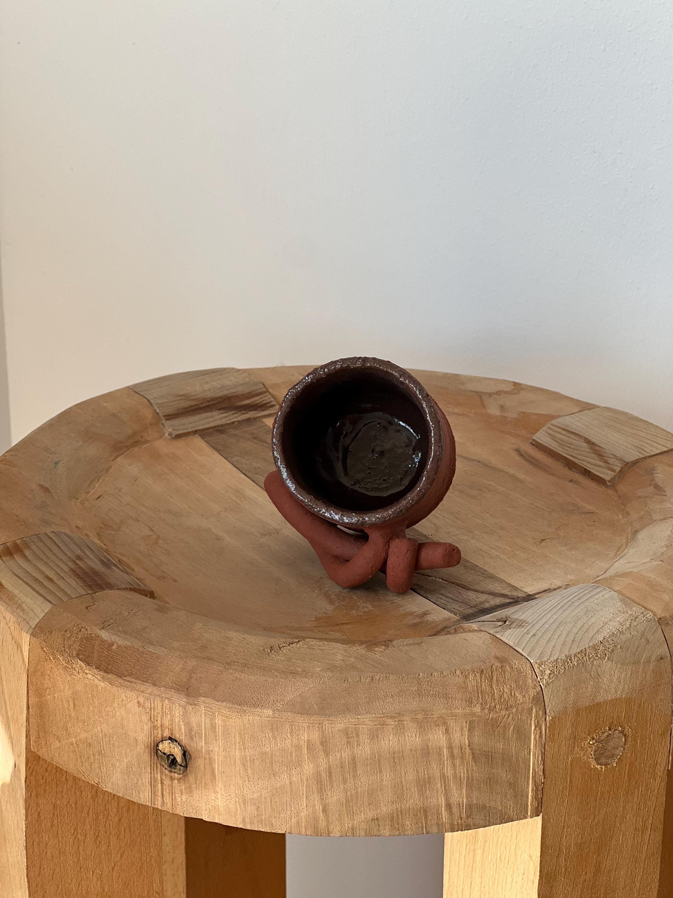 Ceramic Mug, Espresso Cup, Stoneware Knots Coffee Mug, Brutal Style Cup