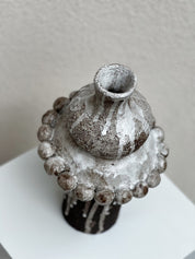 Ceramic Vase, Ceramic Planter, Stoneware Sculptural Vessel, Brutal Textured Vase, Living Room Decor