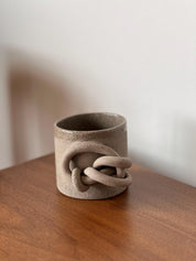 Ceramic Mug, Stoneware Knots Coffee Mug, Brutal Style Cup