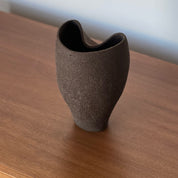 Ceramic Vase, Ceramic Planter, Stoneware Sculptural Vessel, Brutal Textured Vase, Brown Ceramic Sculpture, Living Room Decor