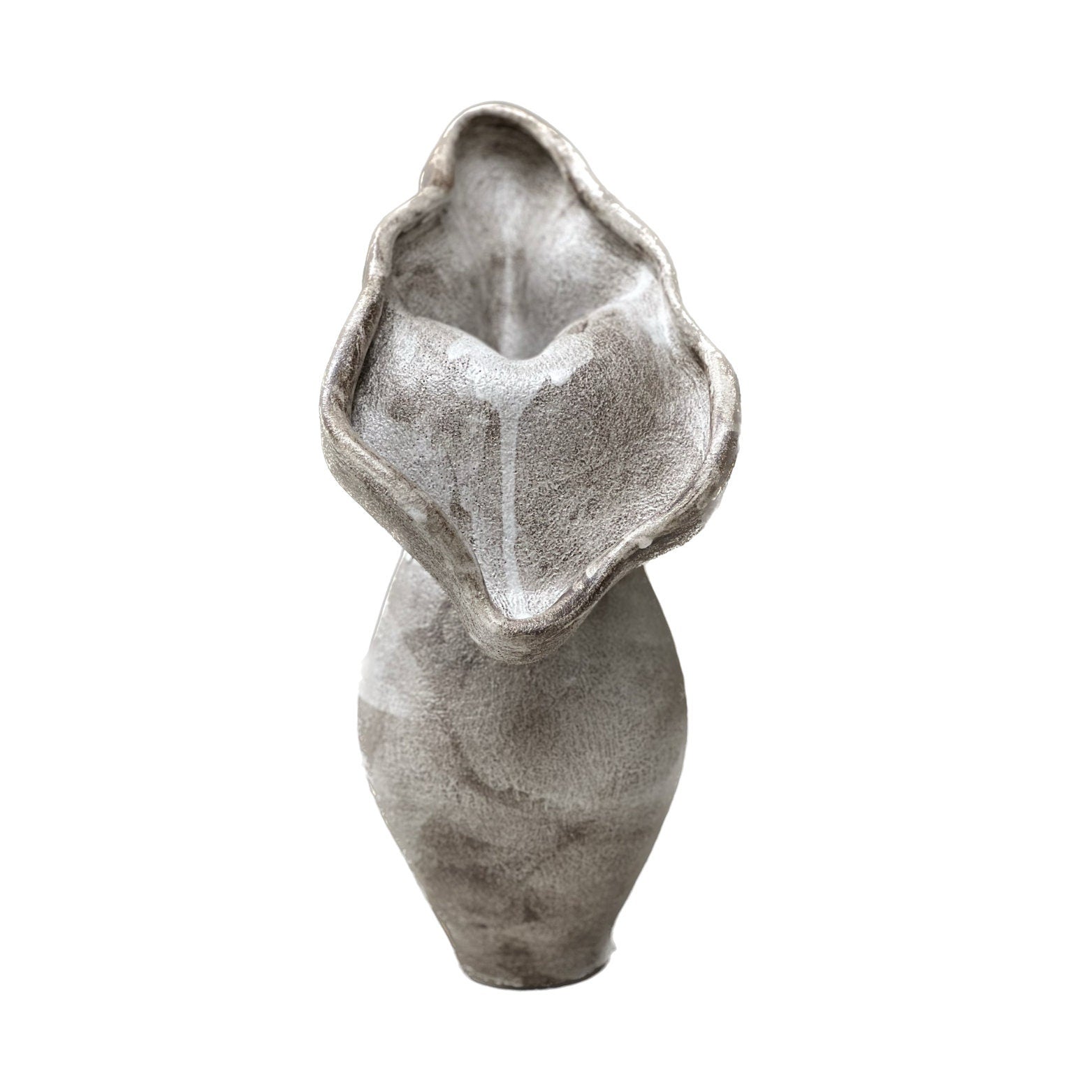 Ceramic Vase, Ceramic Planter, Stoneware Sculptural Vessel, Brutal Textured Vase, Brown Ceramic Sculpture, Living Room Decor